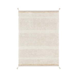 Krémový prateľný ručne tkaný bavlnený koberec 120x160 cm Bloom Natural – Lorena Canals