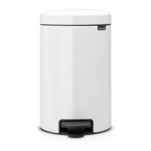 Biely nášľapný oceľový odpadkový kôš 12 l NewIcon – Brabantia