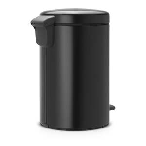 Matne čierny nášľapný oceľový odpadkový kôš 12 l NewIcon – Brabantia