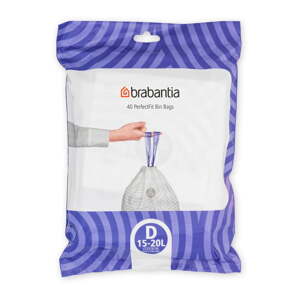 Vrecia na odpadky v súprave 40 ks 20 l PerfectFit D – Brabantia