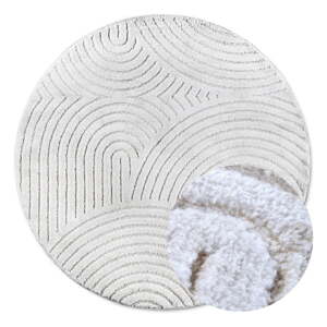 Biely okrúhly koberec ø 200 cm Panglao New York White – Elle Decoration