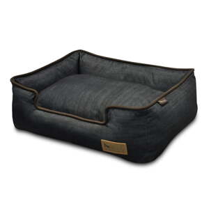 Tmavomodrý pelech pre psa 100x75 cm Lounge Bed Denim Medieval Blue / Dark Chocolate L – P.L.A.Y.