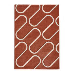 Koberec v tehlovej farbe 120x170 cm Linear Curve – Catherine Lansfield