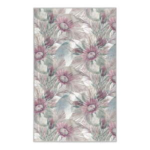 Fialovo-sivý prateľný koberec 120x180 cm Dusty Flowers – Mila Home