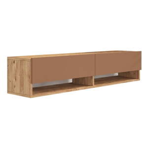 TV stolík v dekore borovice v tehlovo-prírodnej farbe 140x29x32 cm – Kalune Design