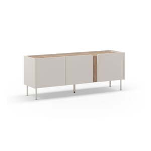 TV stolík v dekore duba v krémovo-prírodnej farbe 140x53x35 cm Lucile – Marckeric