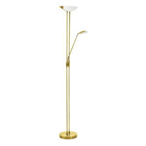 LED stojacia lampa v zlatej farbe so skleneným tienidlom (výška 180 cm) BAYA LED – EGLO