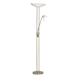 Stojacia lampa v bronzovej farbe so skleneným tienidlom (výška 180 cm) BAYA – EGLO