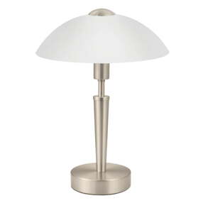 Sivá stolová lampa so stmievačom so skleneným tienidlom (výška  35 cm) SOLO 1 – EGLO