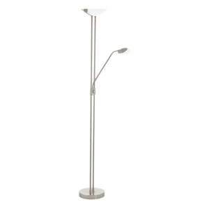 Sivá LED stojacia lampa so skleneným tienidlom (výška 180 cm) BAYA LED – EGLO