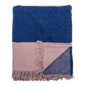 Modro-ružová deka 130x160 cm Cadeo – Bloomingville