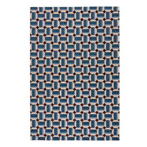 Modrý koberec 155x230 cm Lennox Geometric – Flair Rugs