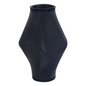 Tmavomodrá váza z polyresínu (výška 30 cm) Twisted Rib – PT LIVING