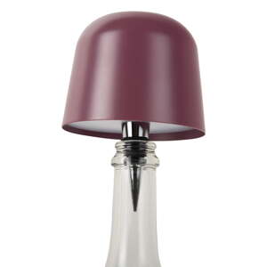 LED stolová lampa ružovofialová na fľašu s kovovým tienidlom (výška 13 cm) Cone Hat LED – Leitmotiv