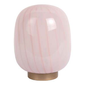 Svetloružová stolová lampa so skleneným tienidlom (výška 20 cm) Summer Globe – Leitmotiv