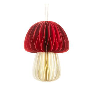 Papierová ručne vyrábaná vianočná ozdoba ø 5 cm Honeycomb Mushroom – Sass & Belle