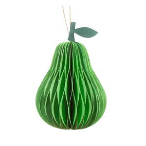 Papierová ručne vyrábaná vianočná ozdoba ø 7 cm Pear Honeycomb – Sass & Belle