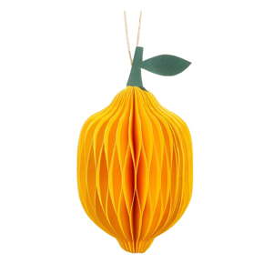Papierová ručne vyrábaná vianočná ozdoba ø 6 cm Lemon Honeycomb – Sass & Belle