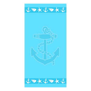 Modrá froté bavlnená plážová osuška 70x140 cm Anchor – B.E.S.