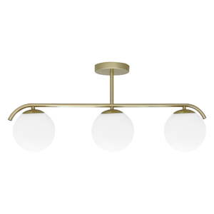 Stropné svietidlo so skleneným tienidlom v bielo-zlatej farbe 15x69 cm Amadeo – Candellux Lighting