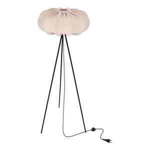 Béžová stojacia lampa s textilným tienidlom (výška 147 cm) Cafee – Candellux Lighting