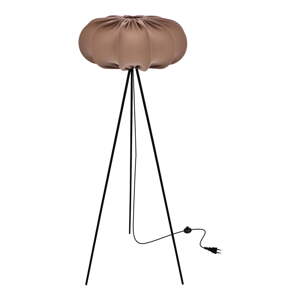 Hnedá stojacia lampa s textilným tienidlom (výška 147 cm) Cafee – Candellux Lighting