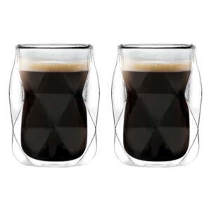 Dvojstenné hrnčeky na espresso v súprave 2 ks 100 ml Geo – Vialli Design