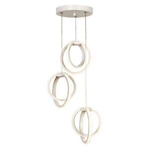 Biele kovové LED závesné svietidlo ø 20 cm Sezen – Squid Lighting