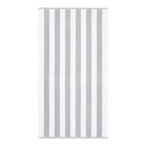 Bielo-sivá froté bavlnená osuška 90x140 cm Reversible Stripe – Bianca