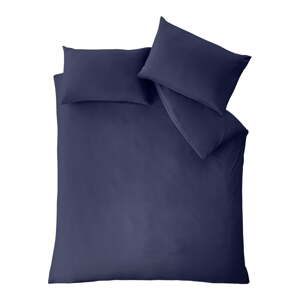 Tmavomodré predĺžené obliečky na dvojlôžko z mikrovlákna 230x220 cm So Soft Easy Iron – Catherine Lansfield