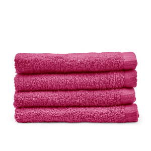 Tmavoružové rýchloschnúce bavlnené uteráky v súprave 4 ks 30x30 cm Quick Dry – Catherine Lansfield