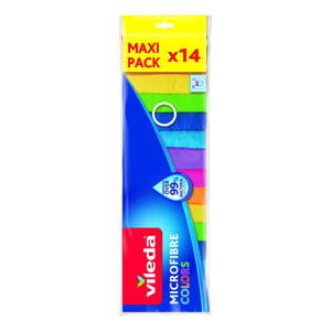 Handričky z mikrovlákna v súprave 14 ks Colors – Vileda