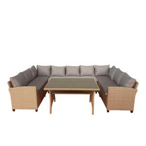 Béžová záhradná lounge súprava pre 9 Ventura – Unique Furniture