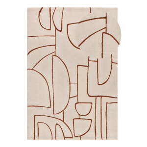 Koberec v tehlovej a krémovej farbe 133x190 cm Beruti – Universal