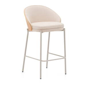 Béžová/vo svetloprírodnej farbe barová stolička (výška sedadla 65 cm) Eamy – Kave Home