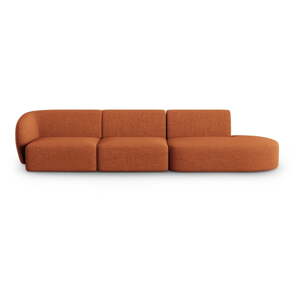 Ženilková pohovka v terakotovej farbe ľavý roh 311 cm Paolo – Milo Casa