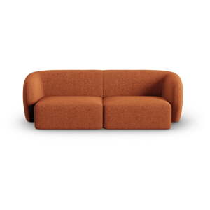 Ženilková pohovka v terakotovej farbe 188 cm Paolo – Milo Casa