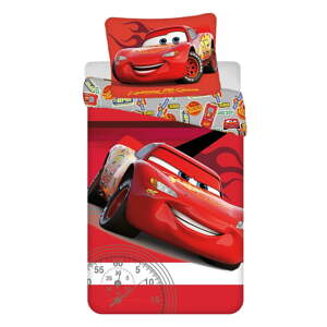 Červené bavlnené detské obliečky na jednolôžko 140x200 cm Cars "Legend" – Jerry Fabrics