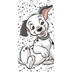 Čierno-biela bavlnená detská osuška 70x140 cm 101 Dalmatians "Lucky" – Jerry Fabrics