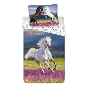 Bavlnené detské obliečky na jednolôžko 140x200 cm Horse "Meadow" – Jerry Fabrics
