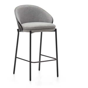 Čierno-sivá barová stolička (výška sedadla 65 cm) Eamy – Kave Home