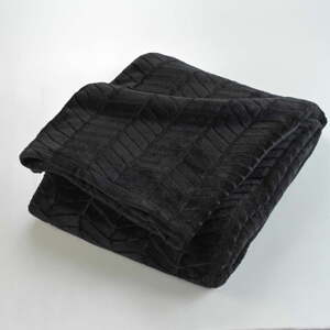 Čierny prehoz z mikroflanelu 180x220 cm Arya – douceur d'intérieur