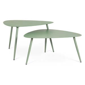 Oceľové záhradné konferenčné stolíky v súprave 2 ks 73,5x77,5 cm Yvonne – Bizzotto