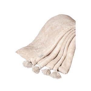 Svetlohnedý pléd z mikroplyšu 200x220 cm Puffy – Mijolnir