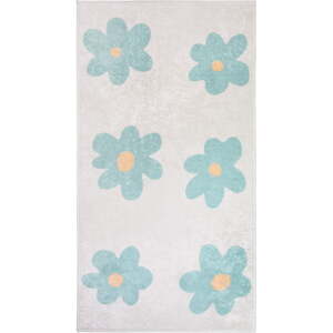 Prateľný detský koberec v mentolovej farbe/slonovinový 160x230 cm Cute Flowers Green – Vitaus