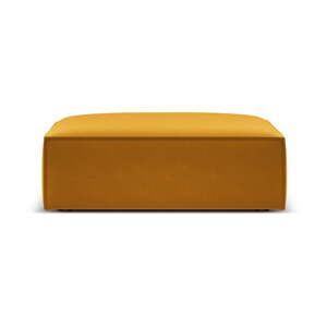 Zamatová podnožka v horčicovej farbe Vanda – Mazzini Sofas