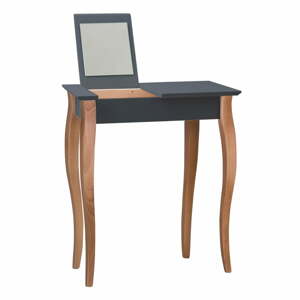 Grafitovosivý toaletný stolík so zrkadlom Ragaba Dressing Table, dĺžka 65 cm