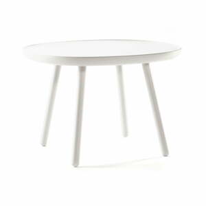 Biely stolík z masívu EMKO Naïve, ø 64 cm