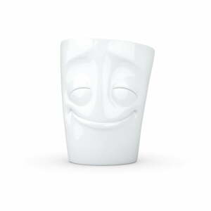 Biely spokojný porcelánový hrnček s uškom 58products, objem 350 ml