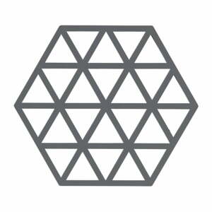 Sivá silikónová podložka pod horúce nádoby Zone Triangles